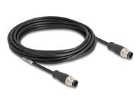 M12 kábel D-coded 4 pin male to male PVC