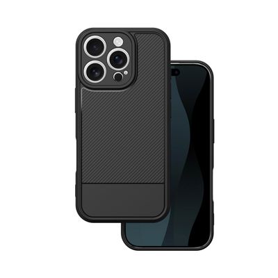 Púzdro Simple Carbon pre iPhone 16 Pro 6,3" čierna