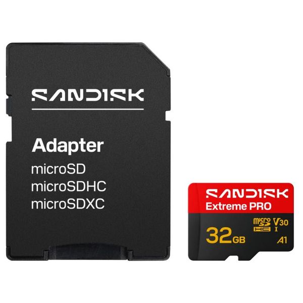 SanDisk Extreme PRO SDHC 32GB 100MB/s V30 + ada