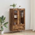 vidaXL Highboard so zásuvkou Staré drevo 69,5 x 31 x 115 cm