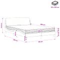 vidaXL Posteľ s matracom Dover tmavosivý 120x200 cm zamat
