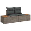 vidaXL Súprava záhradných pohoviek 4 ks 4-Počet miest Sivá Polyratan