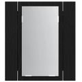 vidaXL LED kúpeľňová zrkadlová skrinka, čierny dub 40x12x45 cm