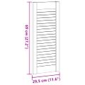 vidaXL dvierka skriniek Louvred Design 2 ks Biela 69x29,5 cm