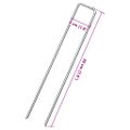 vidaXL Stanové kolíky v U tvare 25 ks 20x4 cm pozinkovaná oceľ
