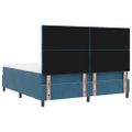 vidaXL Posteľ s pružinovým rámom Tmavomodrá 180 x 200 cm Zamat