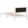 vidaXL Rám postele Svetlosivá 100 x 200 cm Masívne borovicové drevo