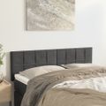 vidaXL Čelá postele 2 ks tmavosivé 72x5x78/88 cm zamat