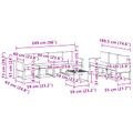 vidaXL Záhradná súprava gaučov 7 ks Prírodná a svetlosivá