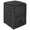 vidaXL Záhradný kompostér Čierna 59,5 x 60 x 81,5 cm 280 l 100% PP