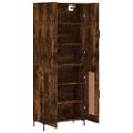 vidaXL Vysoká skrinka dymový dub 69,5x34x180 cm spracované drevo