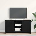 vidaXL TV skrinka 102 x 37,5 x 52,5 cm Čierny dub Kompozitné drevo