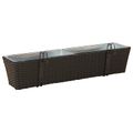 vidaXL Zábradlie 2 ks Čierna 80 x 17 x 17 cm Kov
