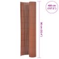 vidaXL Obojstranný záhradný plot 90x400 cm hnedý
