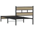 vidaXL Posteľný rám bez matraca dub sonoma 90x200 cm kompozitné drevo