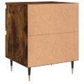 vidaXL Nočné stolíky 2 ks dymový dub 40x35x50 cm kompozitné drevo
