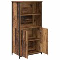vidaXL Highboard Staré drevo 62 x 36 x 121,5 cm Kompozitné drevo