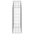 vidaXL Oblúkový gabionový kôš 100x30x80/100 cm pozinkované železo