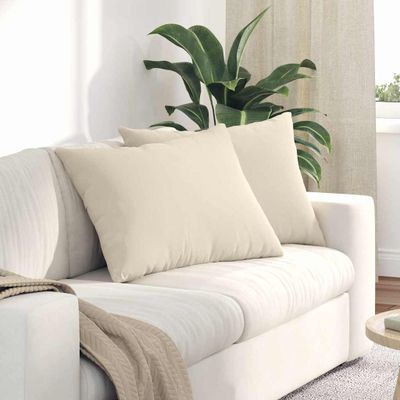 vidaXL Vankúše na pohovku 2 pcs Béžová 70 x 50 cm látka
