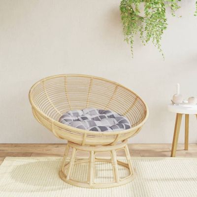 vidaXL Okrúhly vankúš sivý károvaný Ø 60 x 11 cm oxfordská látka