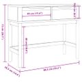 vidaXL Konzolový stolík FLORO sivý 89,5x36,5x73 cm borovicový masív