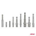 Sada adaptérov na nástrčné kľúče 9ks 1/4", 3/8", 1/2" AMiO-04931