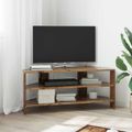 vidaXL RohováTVskriňa 102x40,5x45cm Staré drevo Kompozitné drevo
