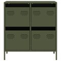 vidaXL Komoda olivovozelená 68x39x73,5 cm oceľ valcovaná za studena