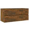 vidaXL Umývadlová skrinka tmavý dub 100x38,5x45 cm spracované drevo