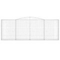vidaXL Oblúkové gabionové koše 4 ks 400x30x140/160 cm pozink. železo