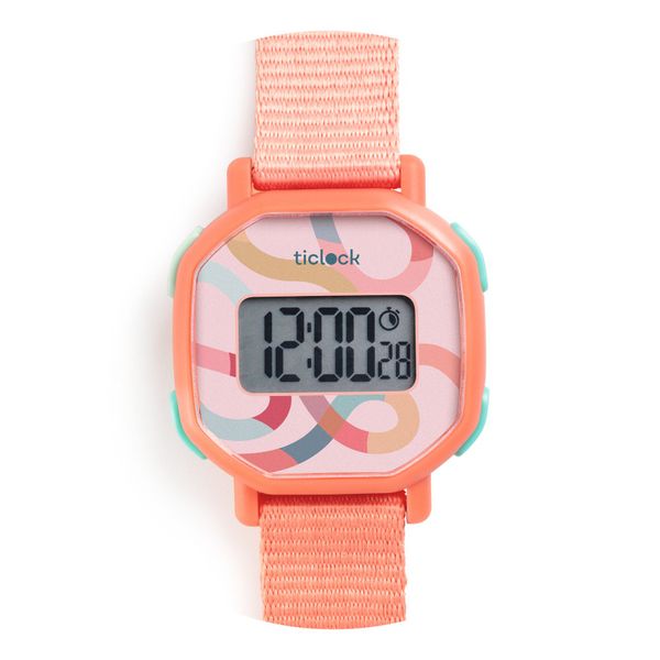 Náramkové digitálne hodinky Ticlock Pastelová špirála