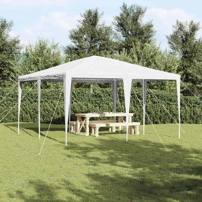 vidaXL Párty stan Biela 400 x 400 x 266 cm Polyetylén a oceľ