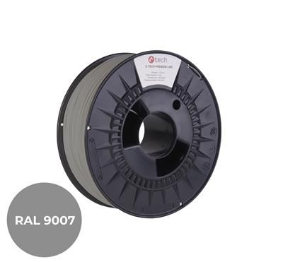 Tlačová struna (filament) C-TECH PREMIUM LINE, PLA, sivý hliník, RAL9007, 1,75 mm, 1 kg