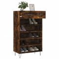 vidaXL Botník dymový dub 60x35x105 cm kompozitné drevo
