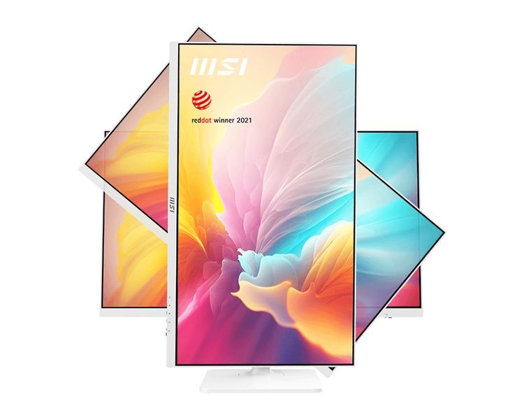 MSI Modern/MD2712PW/27"/IPS/FHD/100Hz/1ms/White/2R Monitor, 27", 1920 × 1080 px, IPS, 100 Hz, 1 ms MPRT, HDMI, USB-C 15W PD, reproduktory 2× 3W, výškove nastavitelný