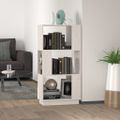 vidaXL Knižnica/deliaca stena biela 51x25x101 cm masívna borovica
