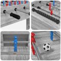 vidaXL Stolný futbal Sivá Sonoma 125 x 60,5 x 80 cm Kompozitné drevo