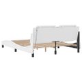 vidaXL Rám postele s LED bez matraca Zadar biely 180x200 cm