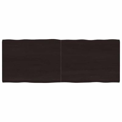 vidaXL Stolová doska tmavohnedá 160x60x(2-4)cm ošetrený masív hrany