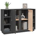 vidaXL Komoda sivá 120x35x80 cm borovicový masív