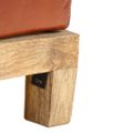 vidaXL Úložná lavica 120x36x36 cm masívne mangovníkové drevo a koža