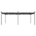 vidaXL Pergola so zaťahovacou strechou antracitová 589x292x230 cm