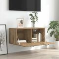 vidaXL Nástenná skrinka Nástenná montáž Dub artisan 80 x 36,5 x 35 cm