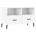 vidaXL TV skrinka biela 80x36x50 cm spracované drevo