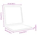 vidaXL Sedadlové a zadné vankúše Polyester Svetlosivá 47 x 45 x 2 cm
