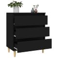 vidaXL Komoda čierna 60x35x70 cm spracované drevo