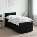vidaXL Posteľ boxspring s matracom Čierna 100 x 200 cm Látka