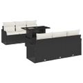 vidaXL Súprava záhradných pohoviek 7 ks Čierna a krémová polyratan