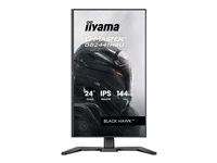 iiyama G-MASTER Black Hawk GB2441HSU-B1 - LED monitor - 24" - 1920 x 1080 Full HD (1080p) @ 144 Hz - IPS - 350 cd/m² - 1500:1 - 1 ms - HDMI, DisplayPort - reproduktory - matná čierna