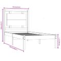 vidaXL Posteľný rám medovo-hnedý masívne drevo 90x200 cm
